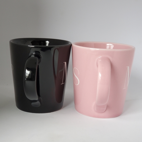 Mr & Mrs Mugs from Indigo Pink & Black  Coffee Tea Wedding Honeymoon Marriage - Picture 6 of 10